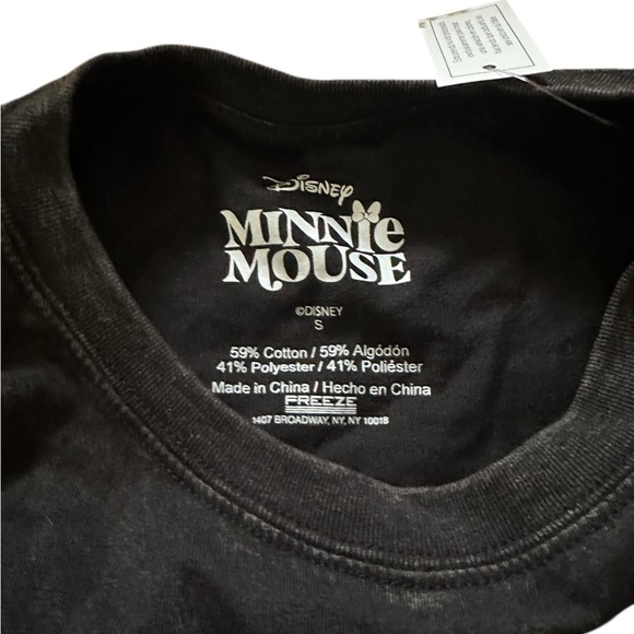 Disney Black T-Shirt with Minnie Mouse and Red Accents - Picture 3 of 4